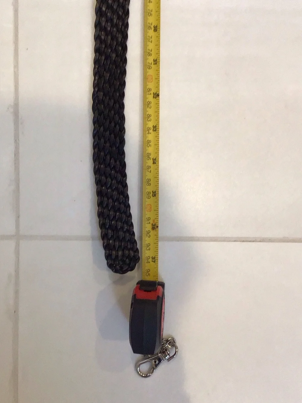 Coach Braided Leather Men’s Belt in Black with Silver Buckle.  Size: M 38 Inches